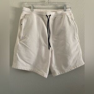 Fabletics Men’s Shorts The Courtside French Terry Size S Cream Athletic